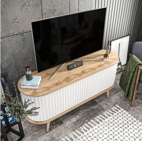 TV stolek/skříňka Stark 140 (dub + bílá)