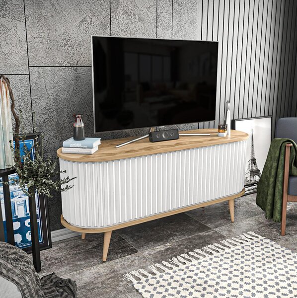 TV stolek/skříňka Stark 140 (dub + bílá)