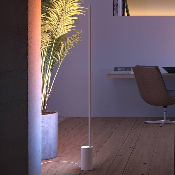 Philips Hue Gradient Signe LED stojací lampa bílá, stmívatelný, Bílá / opál, Obývací pokoj / jídelna, Hliník