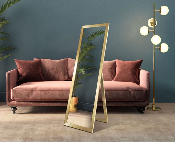 Styler Florence zrcadlo 46x146 cm obdélníkový zlatá LU-12271