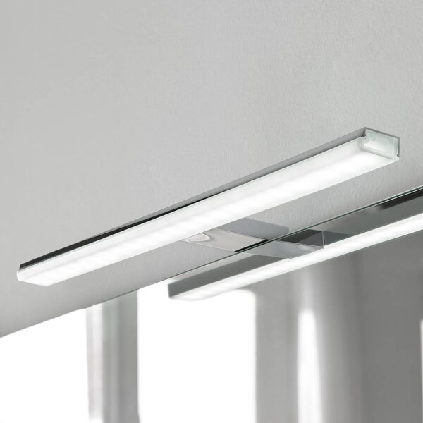 LED zrcadlové světlo Pandora, chrom, šířka 45,8 cm