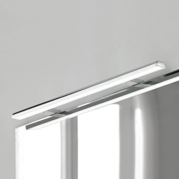 Ebir LED zrcadlové světlo Pandora, chrom, šířka 80,8 cm, Chrom / stříbro, Koupelna, Plast, Moderní