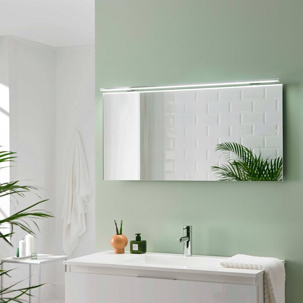 Ebir Zrcadlové světlo Esther 2 LED, chrom, šířka 120 cm, Chrom / stříbro, Koupelna, Plast, Moderní
