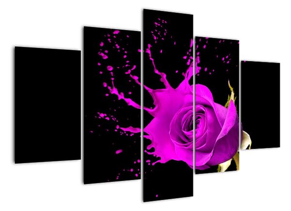 Abstraktní obraz růže - obraz (150x105cm)
