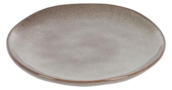 Tmavě hnědý keramický dezertní talíř Kave Home Sheilyn 20,7 cm