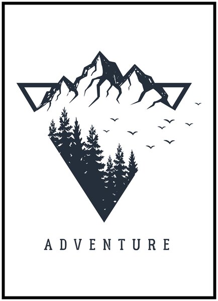 Plakát Adventure v horách Rozměr plakátu: A4 (21 x 29,7 cm)