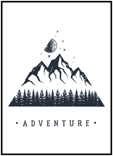 Plakát Adventure Rozměr plakátu: A4 (21 x 29,7 cm)