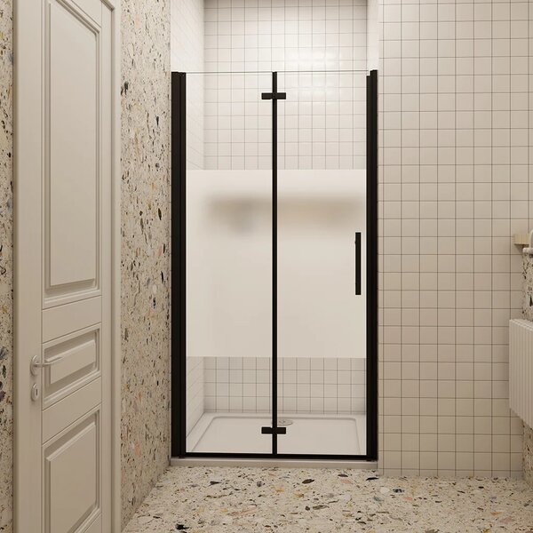 Sprchové dveře MELODY BLACK LINE B8 70 cm, zalamovací, 70–72 × 195 cm