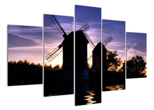 Větrné mlýny - obraz (150x105cm)