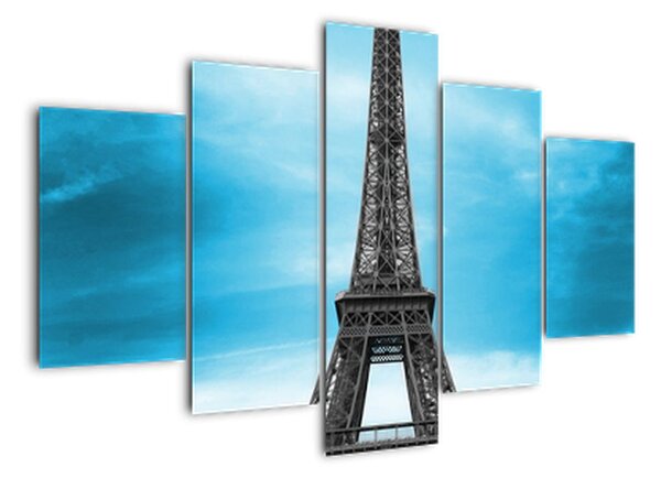 Abstraktní obraz Eiffelovy věže (150x105cm)