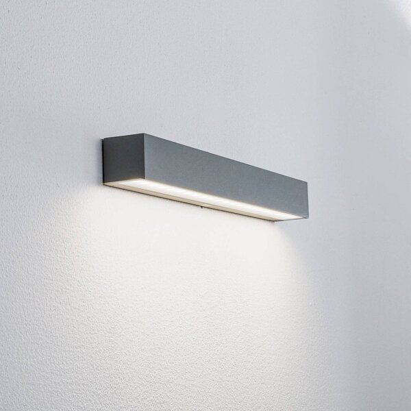 Arcchio LED venkovní nástěnné svítidlo Lengo, 50 cm, 1 svítidlo, šedá,, Hliník / šedá / zinek, Hliník, Moderní