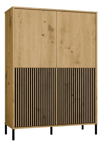 TP Living Vitrína KAMARO 4DK 103,5 cm dub artisan