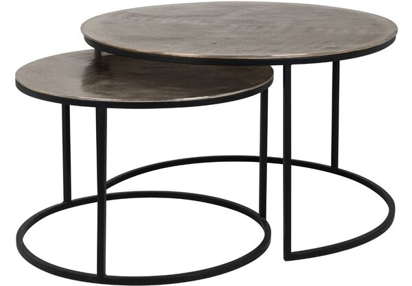 Richmond Set kovových konferenčních stolků Asher 60/80 cm