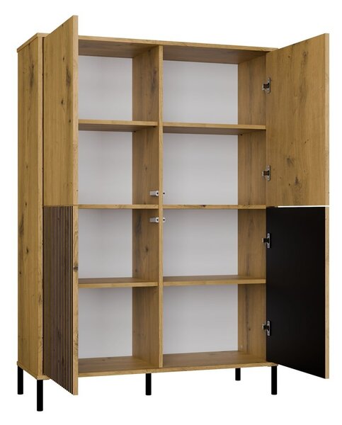 TP Living Vitrína KAMARO 4DK 103,5 cm dub artisan