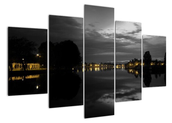 Noční pohled na město, obraz (150x105cm)
