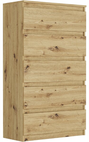 Komoda Framire 70 x 40 x 121 cm, dub artisan, matná