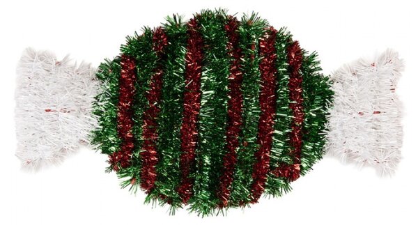 Zelená plastová vánoční ozdoba – 33x2x16 cm