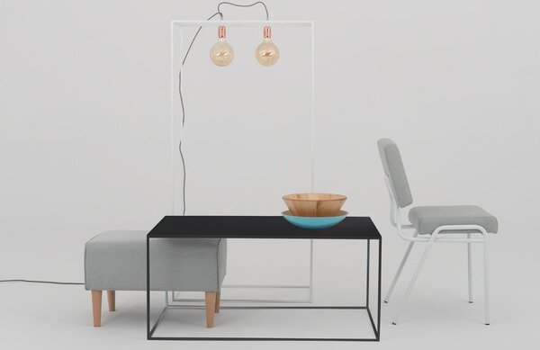 Nordic Design Černý kovový konferenční stolek Moreno 100 x 60 cm