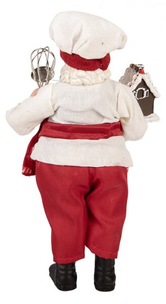 Červená plastová vánoční dekorace Santa Claus – 16x9x26 cm