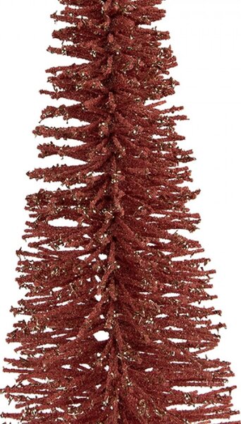 Růžová dřevěná vánoční dekorace stromeček – 20x50 cm
