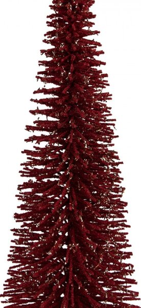 Červená dřevěná vánoční dekorace stromeček – 20x50 cm
