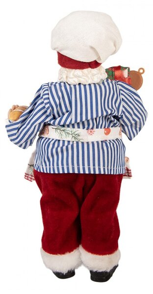 Červená plastová vánoční dekorace Santa Claus – 15x10x26 cm
