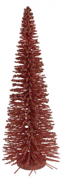 Růžová dřevěná vánoční dekorace stromeček – 20x50 cm