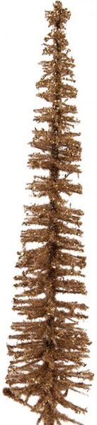 Hnědá dřevěná vánoční dekorace stromeček – 5x25 cm
