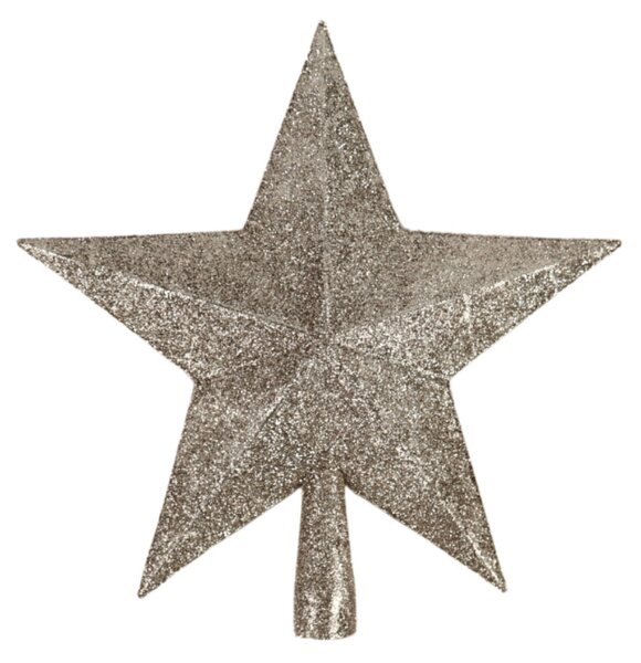 Špička na vánočný stromeček hvězda GLIMORA 22 cm, zlatá