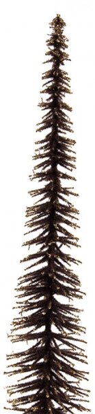 Hnědá dřevěná vánoční dekorace stromeček – 8x40 cm_1