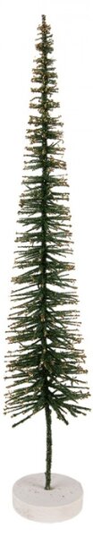 Zelená dřevěná vánoční dekorace stromeček – 8x40 cm