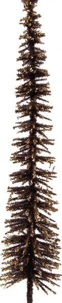 Hnědá dřevěná vánoční dekorace stromeček – 5x25 cm_1