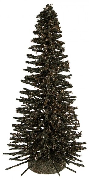Zelená dřevěná vánoční dekorace stromeček – 17x30 cm