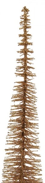 Hnědá dřevěná vánoční dekorace stromeček – 8x40 cm