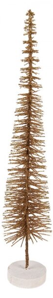 Hnědá dřevěná vánoční dekorace stromeček – 8x40 cm