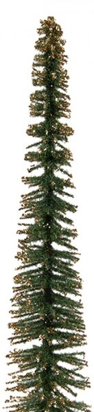 Zelená dřevěná vánoční dekorace stromeček – 5x25 cm