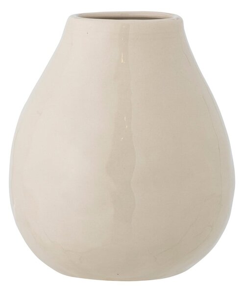 Krémová ručně malovaná váza z kameniny (výška 17 cm) Taza – Bloomingville
