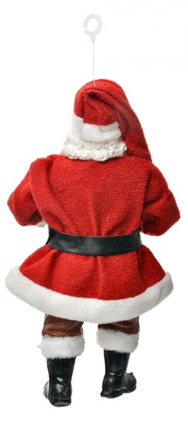 Červená textilní vánoční ozdoba Santa Claus – 17 cm_2