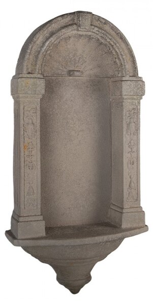 Šedý keramický nástěnný svícen – 39x13x78 cm
