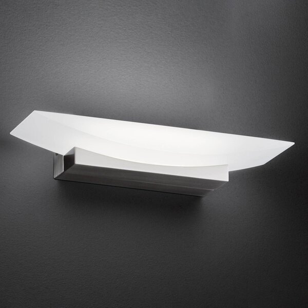FISCHER & HONSEL LED nástěnné světlo Bowl TW, šířka 30 cm, nikl, stmívatelný, Hliník / šedá / zinek, Obývací pokoj / jídelna, kov, Moderní