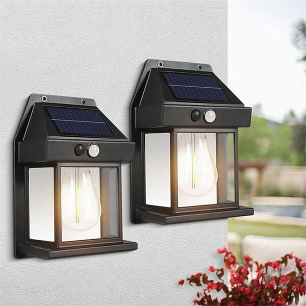 4Leaders Nástěnná solární lampa se senzorem 600 lm teplá bílá