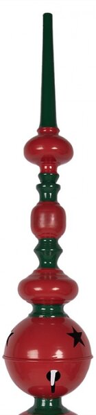 Červeno-zelená kovová vánoční dekorace – 31x193 cm