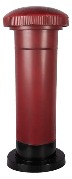 Červená kovová vánoční dekorace poštovní schránka – 36x86 cm