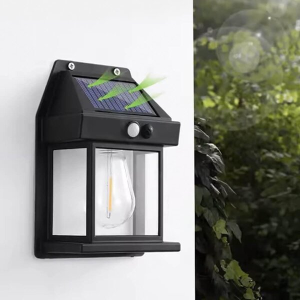 4Leaders Nástěnná solární lampa se senzorem 600 lm teplá bílá