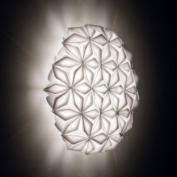 Slamp La Vie L stropní světlo, šířka 71 cm, bílé, stmívatelný, Bílá / opál, Obývací pokoj / jídelna, Plast, Design