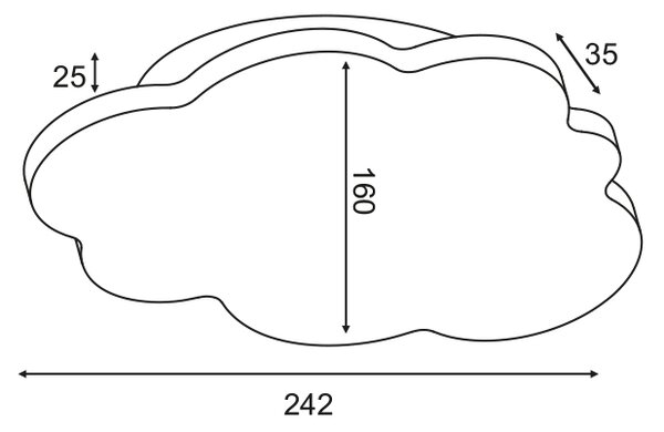 ACA DECOR LED dětské nástěnné svítidlo MRÁČEK 9W/230V/3000K/720Lm/90°/IP20, růžové