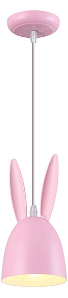 ACA DECOR Dětské závěsné svítidlo BUNNY - Králíček max. 40W/E27/230V/IP20, růžové