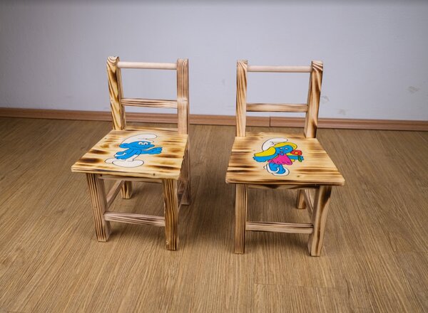Bestent Dětská dřevěná židle Šmoula