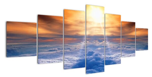 Moderní obraz - slunce nad mraky (210x100cm)