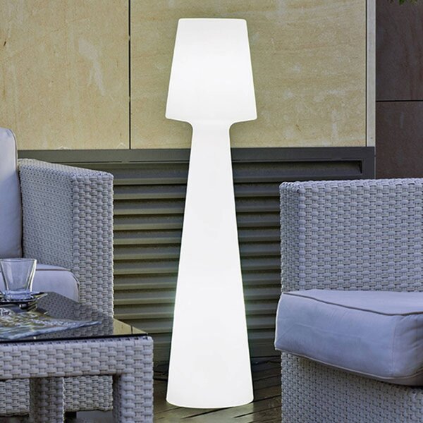 Newgarden Lola stojací lampa výška 110 cm teplá bílá, Bílá / opál, Plast, Moderní